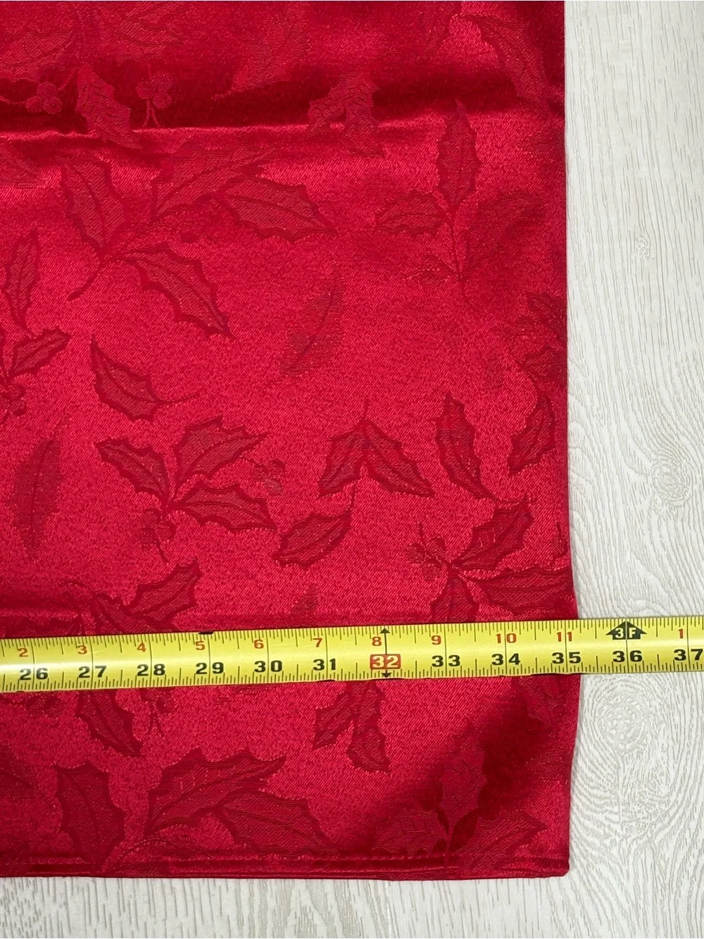 Lenox Red Jacquard Holiday Table Cloth 52”x 70”